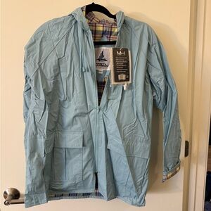 NWT Misty Harbor Hooded Rain Jacket with Plaid Lining